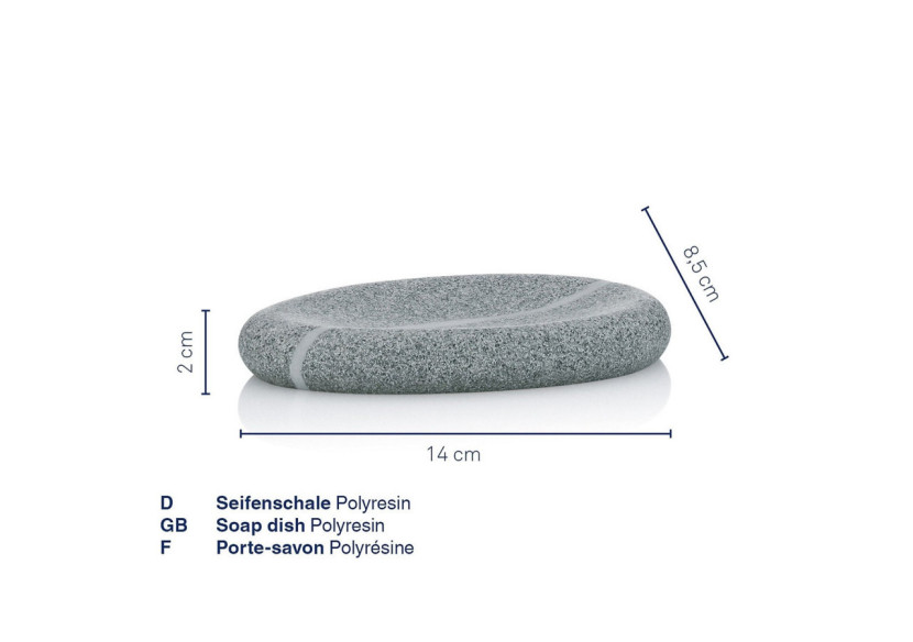Porte-savon Talus - Accessoire moderne en look pierre - KE 202551 - Kela Badkamer Porte-savon Talus - Accessoire moderne en look pierre - KE 202551 - Kela Badkamer