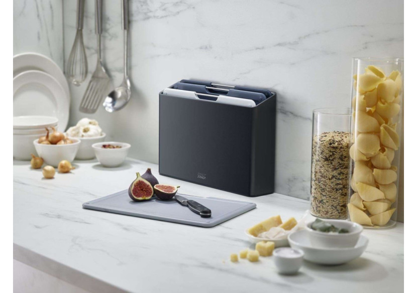 Set de planches à découper Folio - 4 pièces graphite, rangement inclus - JJ 002102 - Joseph Joseph Set de planches à découper Folio - 4 pièces graphite, rangement inclus - JJ 002102 - Joseph Joseph