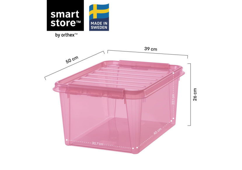 Boîte de Rangement SmartStore Colour 31 - 32 Litres Rose - OR 081024 - Orthex
