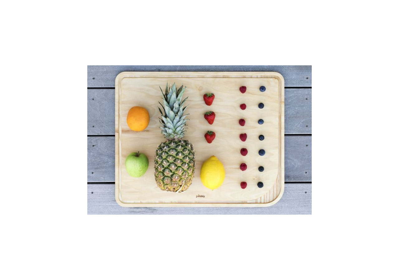 Planche à Découper 50x40 cm - Bois d'Aulne avec Rigole - PE 813752 - Pebbly