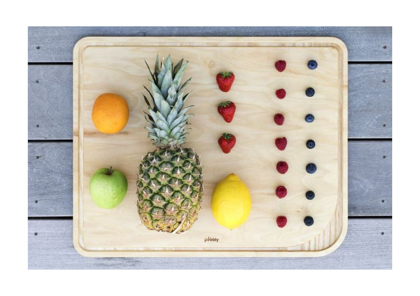 Planche à Découper 50x40 cm - Bois d'Aulne avec Rigole - PE 813752 - Pebbly