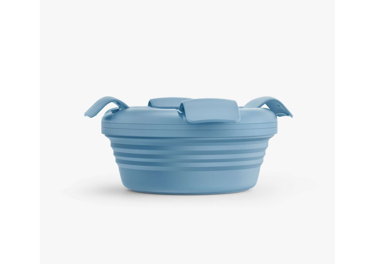 Bol Pliable avec Couvercle - 1,1L en silicone et plastique recyclable - ST 130097 - Stojo