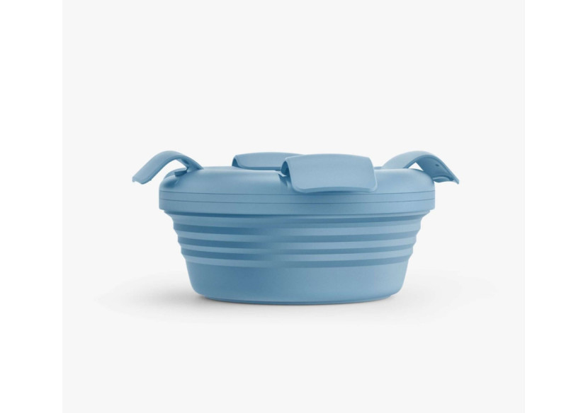 Bol Pliable avec Couvercle - 1,1L en silicone et plastique recyclable - ST 130097 - Stojo