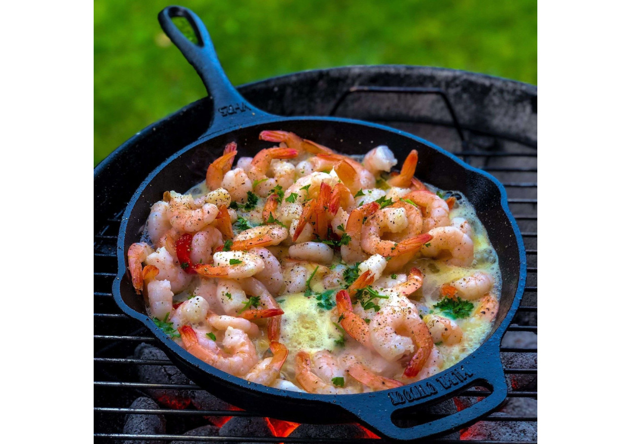 Poêle Skillet en Fonte - 25 cm, idéale pour cuisson haute température - VH 497761 - Valhal