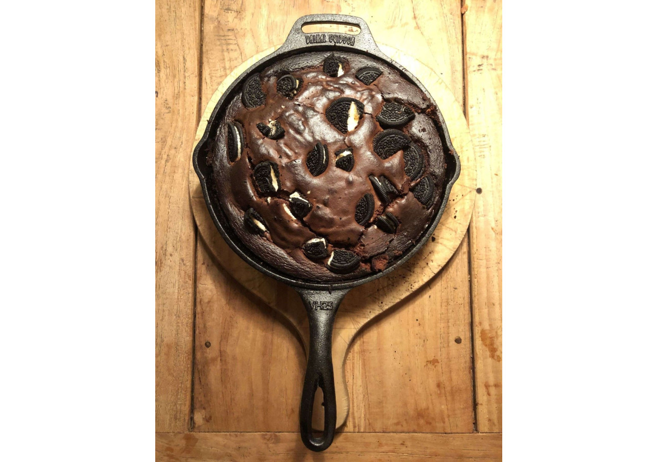 Poêle Skillet en Fonte - 25 cm, idéale pour cuisson haute température - VH 497761 - Valhal