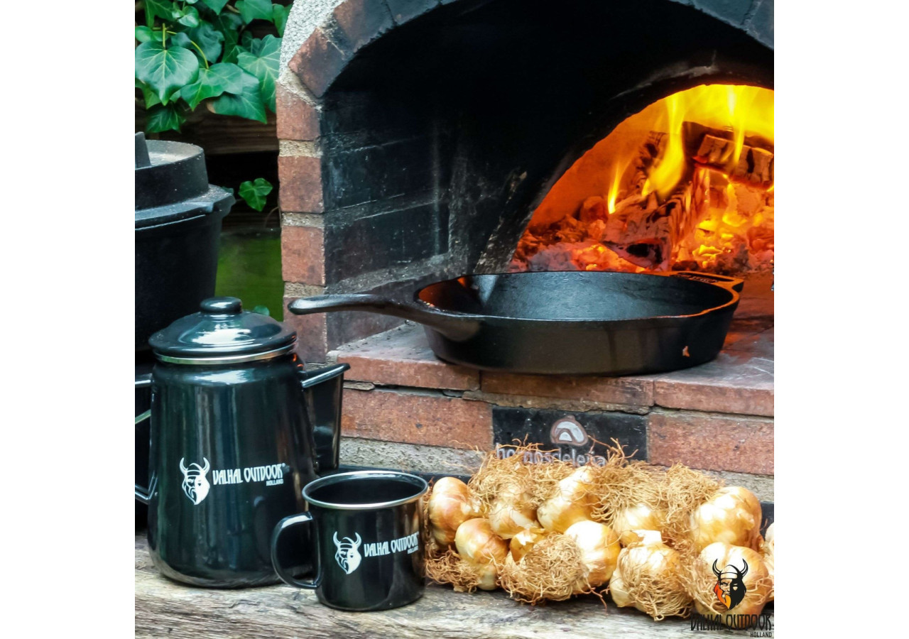 Poêle Skillet en Fonte - 25 cm, idéale pour cuisson haute température - VH 497761 - Valhal