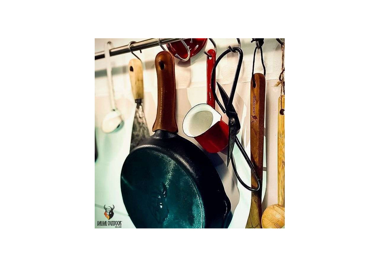 Poêle Skillet en Fonte - 25 cm, idéale pour cuisson haute température - VH 497761 - Valhal