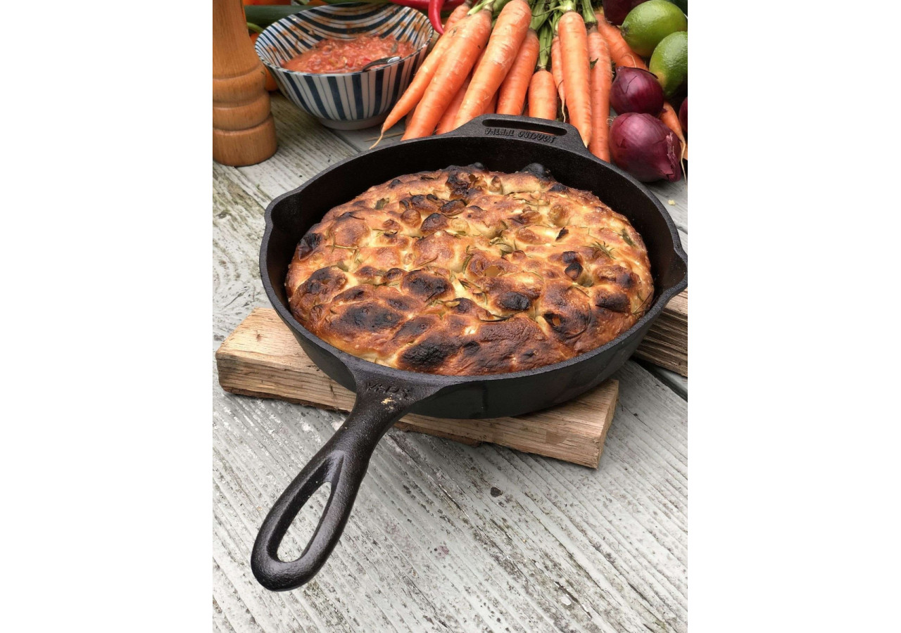 Poêle Skillet en Fonte - 25 cm, idéale pour cuisson haute température - VH 497761 - Valhal