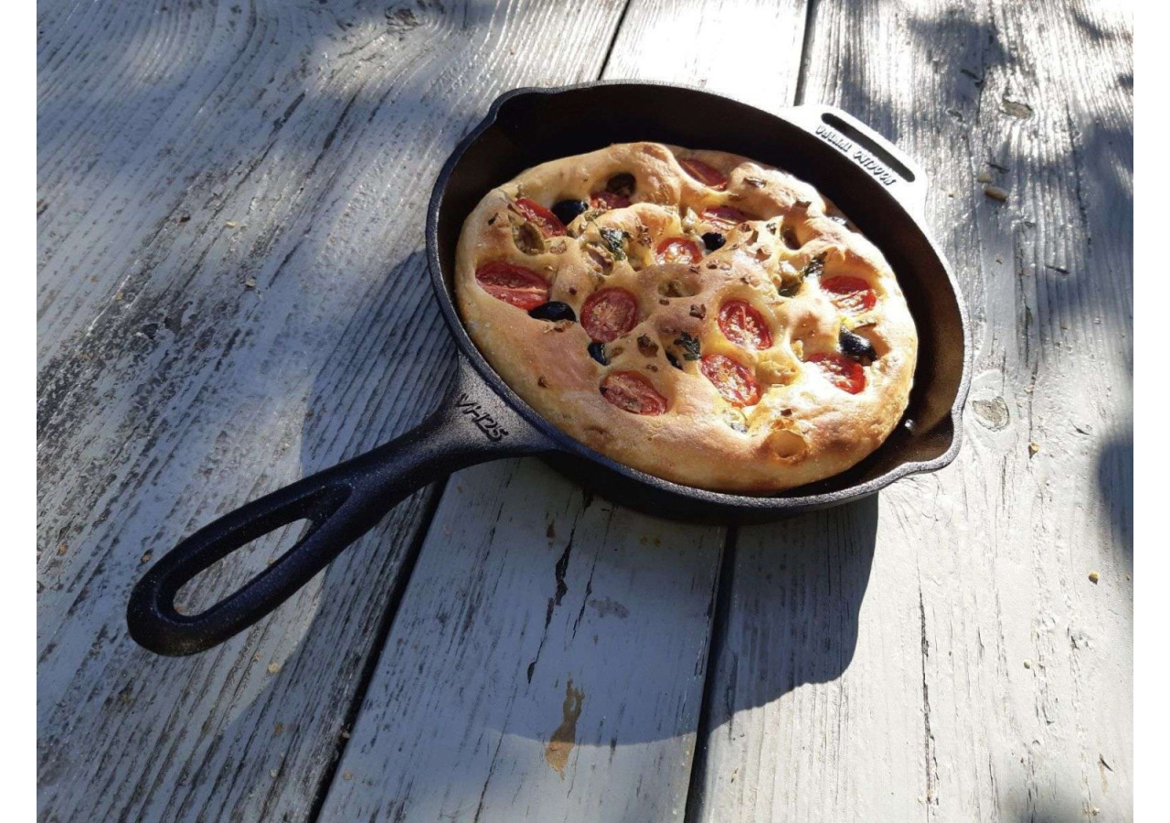 Poêle Skillet en Fonte - 25 cm, idéale pour cuisson haute température - VH 497761 - Valhal