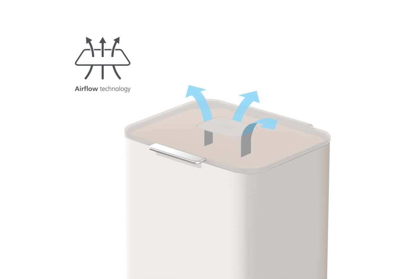 Poubelle Totem Pop - 2 compartiments de 30 litres pour un tri facile - JJ 001716 - Joseph Joseph