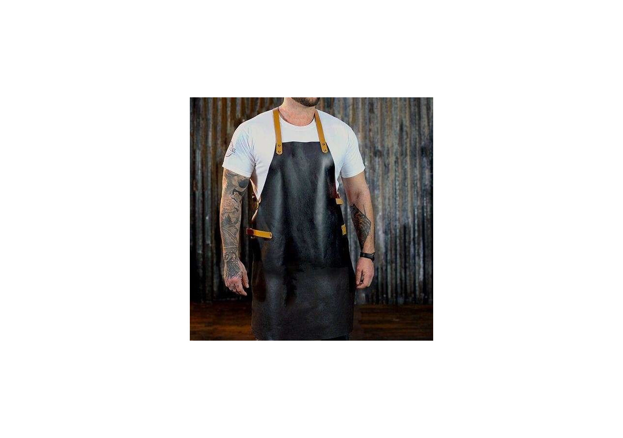 Tablier de barbecue Yakiniku - Cuir synthétique avec poches pratiques - YA 491475 - Yakiniku