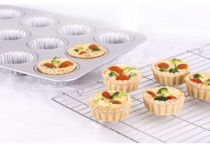 Moules à Cupcakes Mini Wham PushPan - 12 Pièces en Aluminium - WH 534607 - Wham