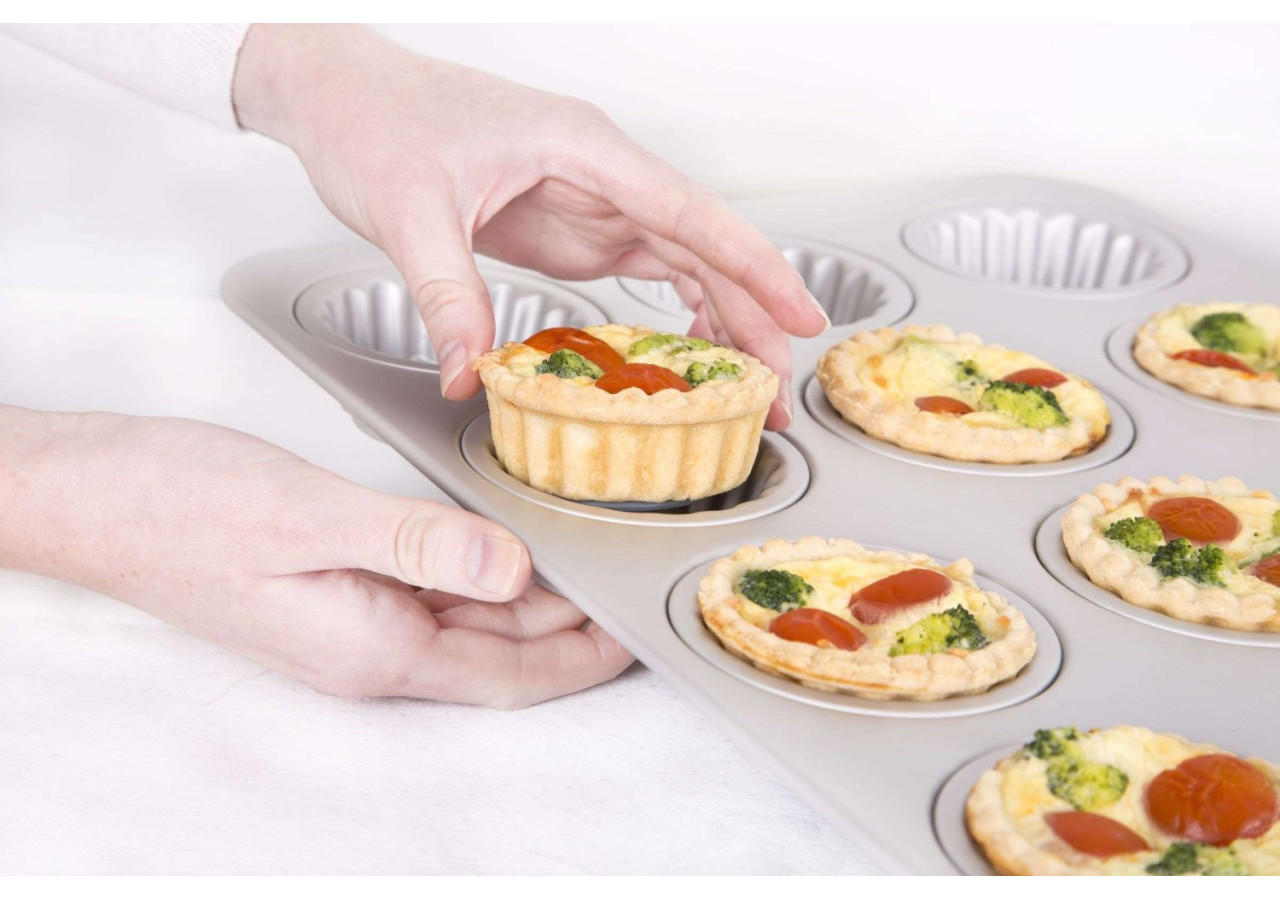 Moules à Cupcakes Mini Wham PushPan - 12 Pièces en Aluminium - WH 534607 - Wham