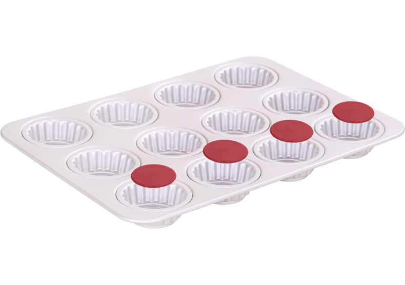 Moules à Cupcakes Mini Wham PushPan - 12 Pièces en Aluminium - WH 534607 - Wham