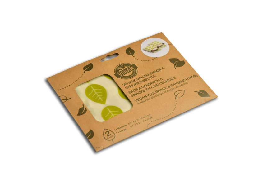 Set de 2 Sacs à Lunch en Cire Végétale - Écologiques et Durables - BW 741584 - Bee's Wax