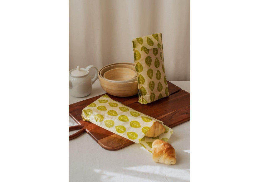 Set de 2 Sacs à Lunch en Cire Végétale - Écologiques et Durables - BW 741584 - Bee's Wax