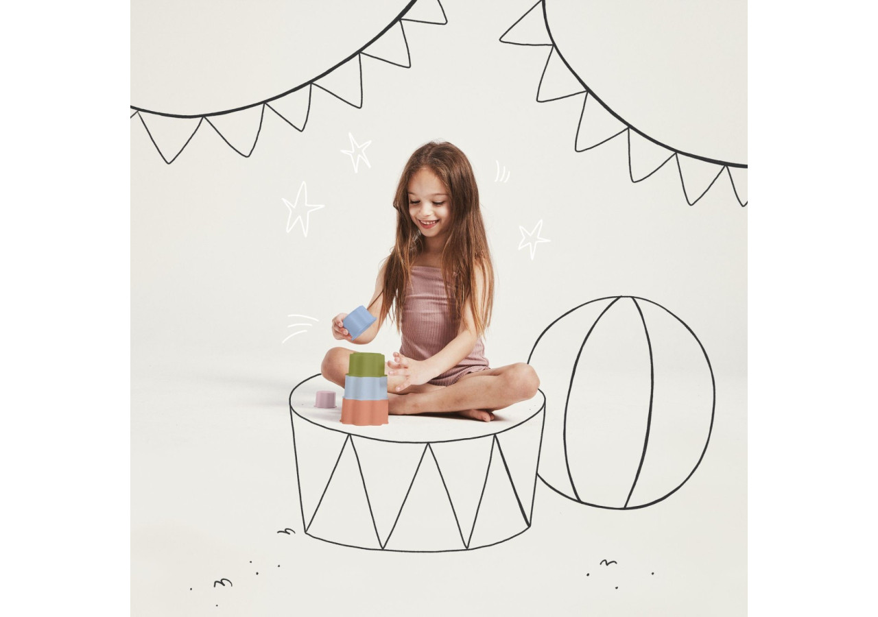 Torre de Empilage en Silicone Circus - Développement des Compétences Motrices - SU 059081 - Sunnylife