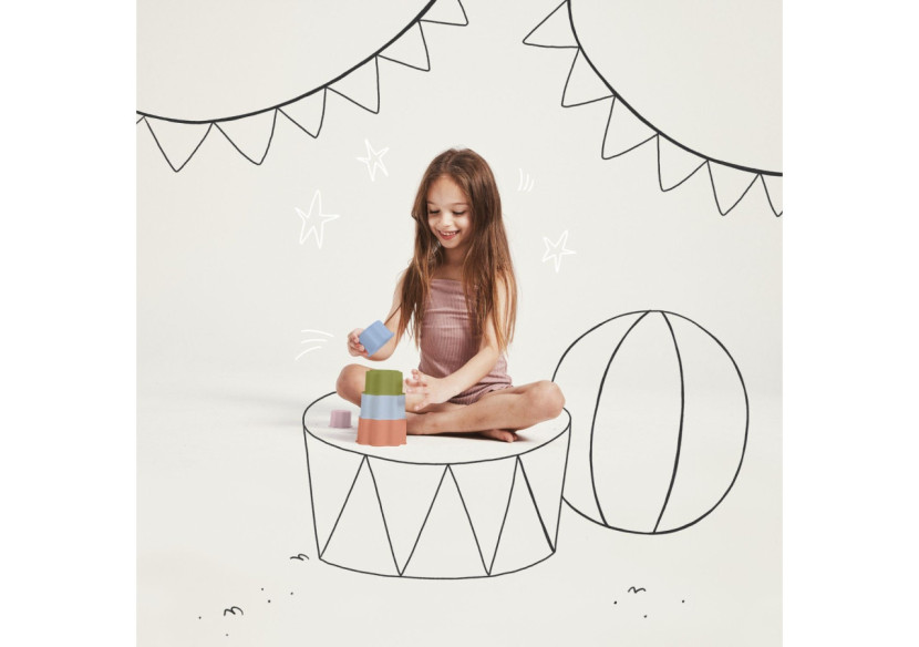 Torre de Empilage en Silicone Circus - Développement des Compétences Motrices - SU 059081 - Sunnylife