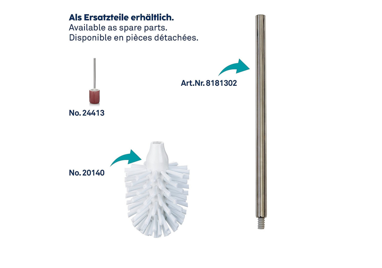 Brosse de Toilette Ava - Framboise avec Support - KE 244131 - Kela Badkamer