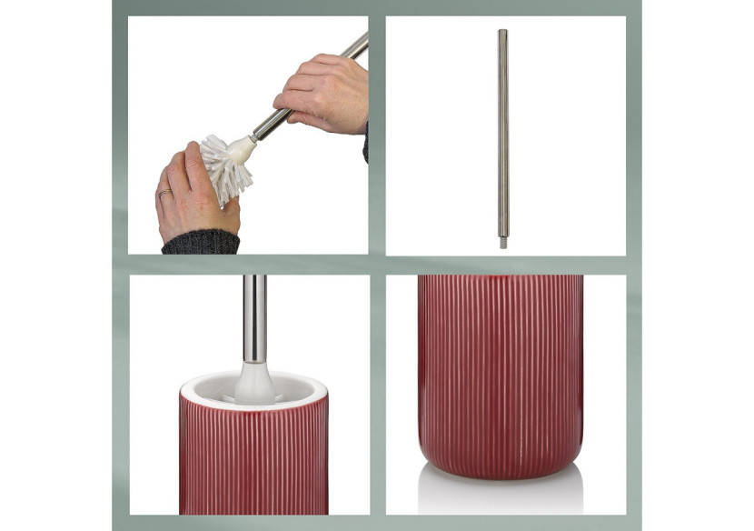 Brosse de Toilette Ava - Framboise avec Support - KE 244131 - Kela Badkamer Brosse de Toilette Ava - Framboise avec Support - KE 244131 - Kela Badkamer