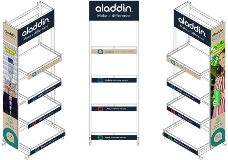 Affichage POS Debout - Support Pratique pour Magasins - AL 344050 - Aladdin