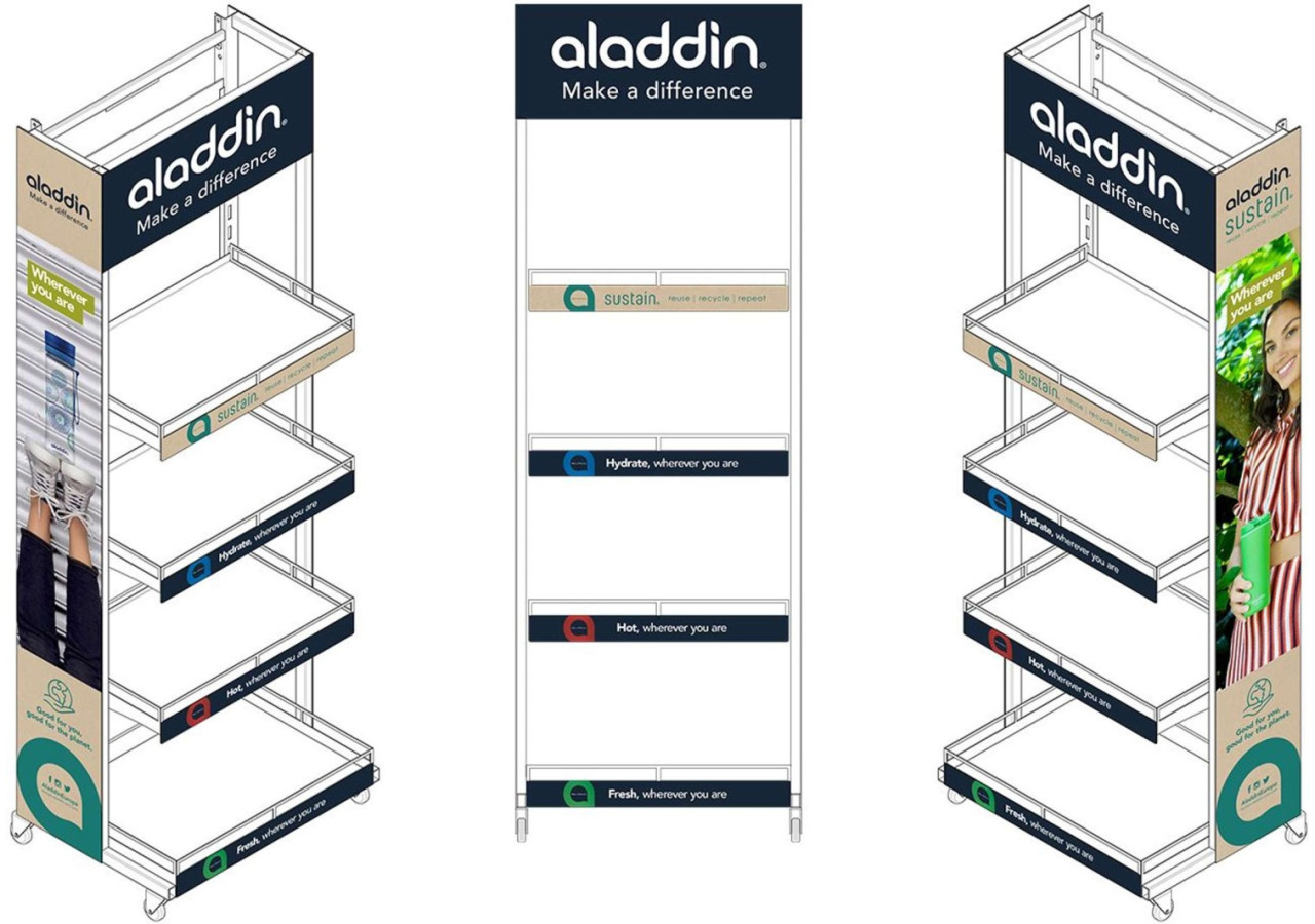 Affichage POS Debout - Support Pratique pour Magasins - AL 344050 - Aladdin