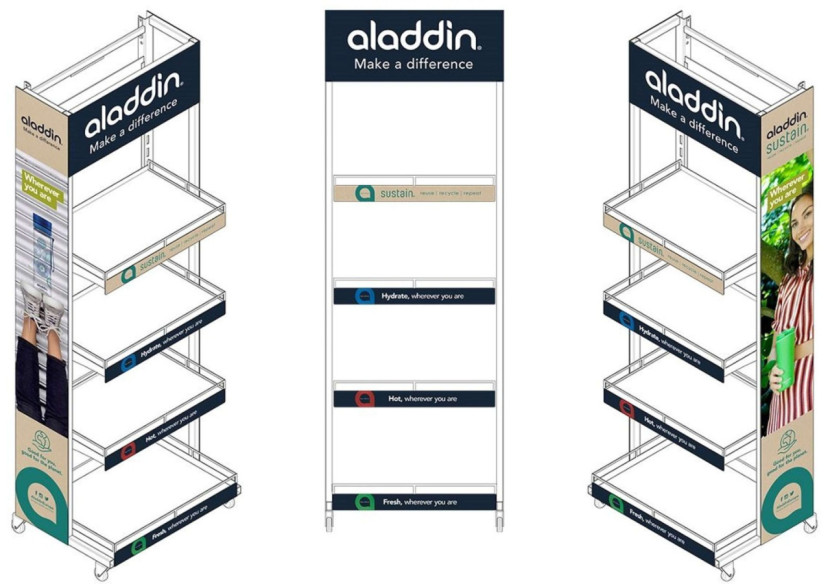 Affichage POS Debout - Support Pratique pour Magasins - AL 344050 - Aladdin