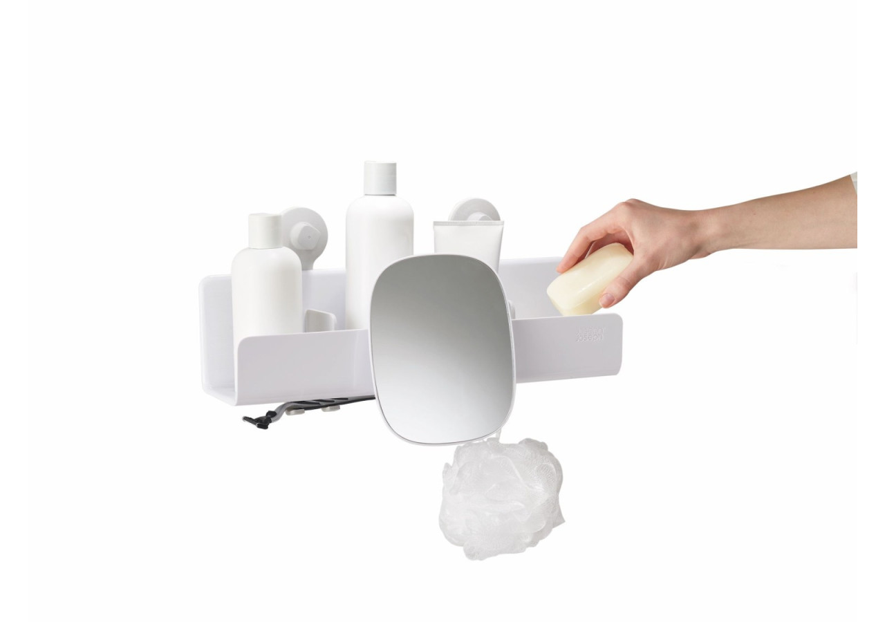 Organisateur de Douche EasyStore - Grand avec miroir et crochets - JJ 002874 - Joseph Joseph