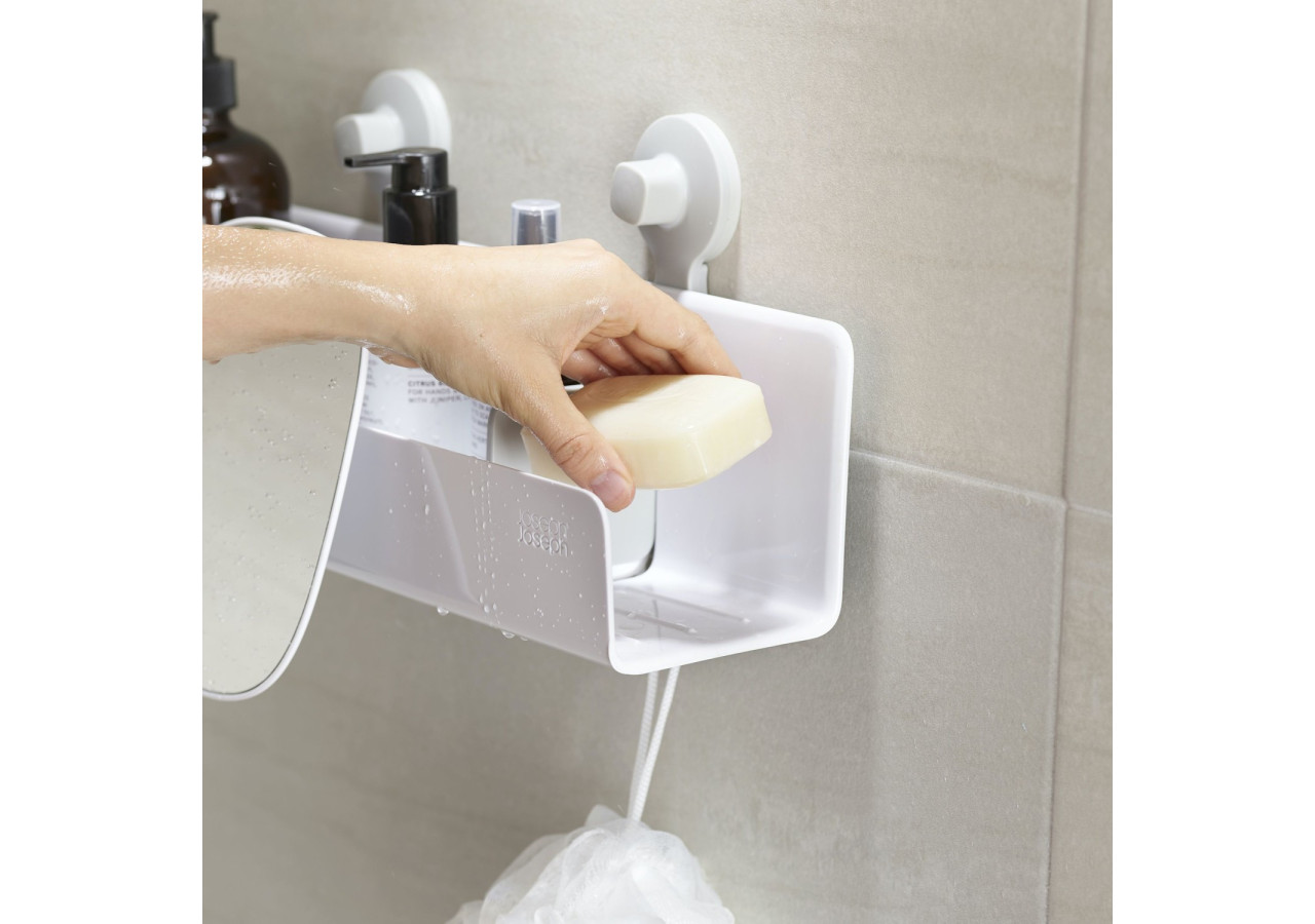 Organisateur de Douche EasyStore - Grand avec miroir et crochets - JJ 002874 - Joseph Joseph