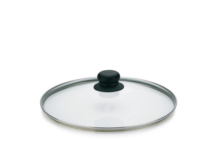 Couvercle en Verre Callisto - 28 cm avec bord en acier inoxydable - KE 108730 - Kela Keuken