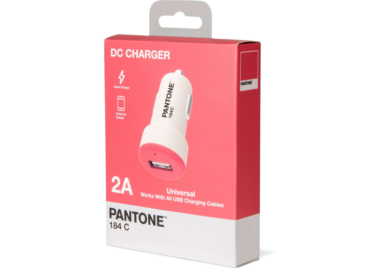 Chargeur de Voiture USB Pantone - 2.1A en Rouge - CE 361887 - Celly