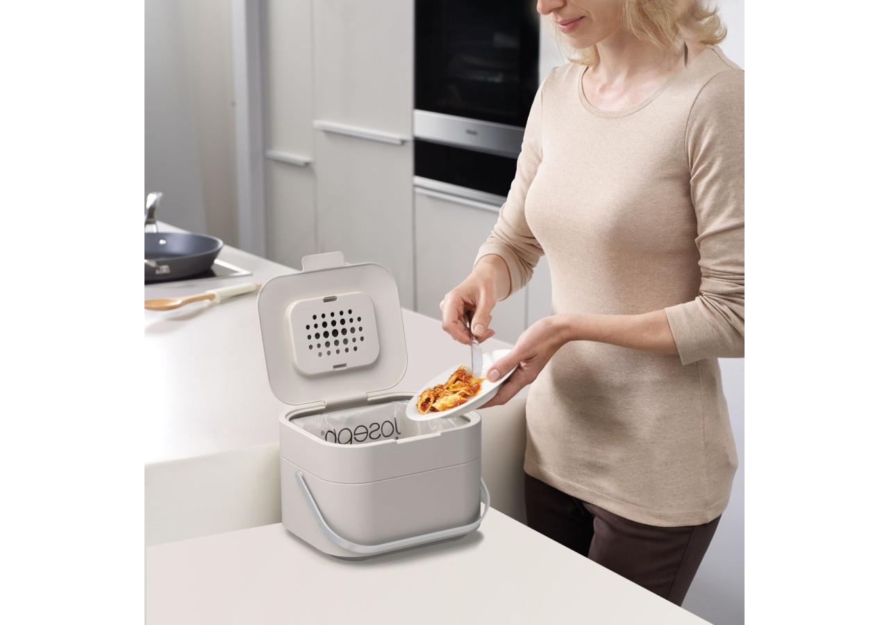 Poubelle Compost Stack - 4 Litres avec Filtre à Odeurs - JJ 300154 - Joseph Joseph