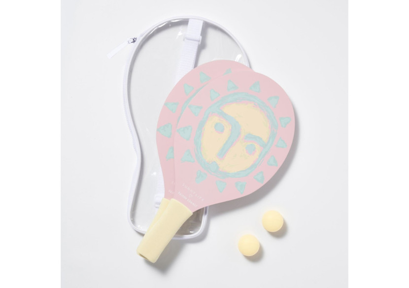 Set de Tennis de Plage Sun Face - Amusement estival - SL 056394 - Sunnylife