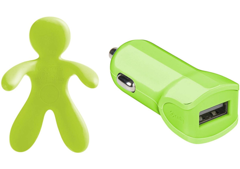Chargeur de voiture Giulio & Cesare - L'air frais et USB intégré - CE 735304 - Celly