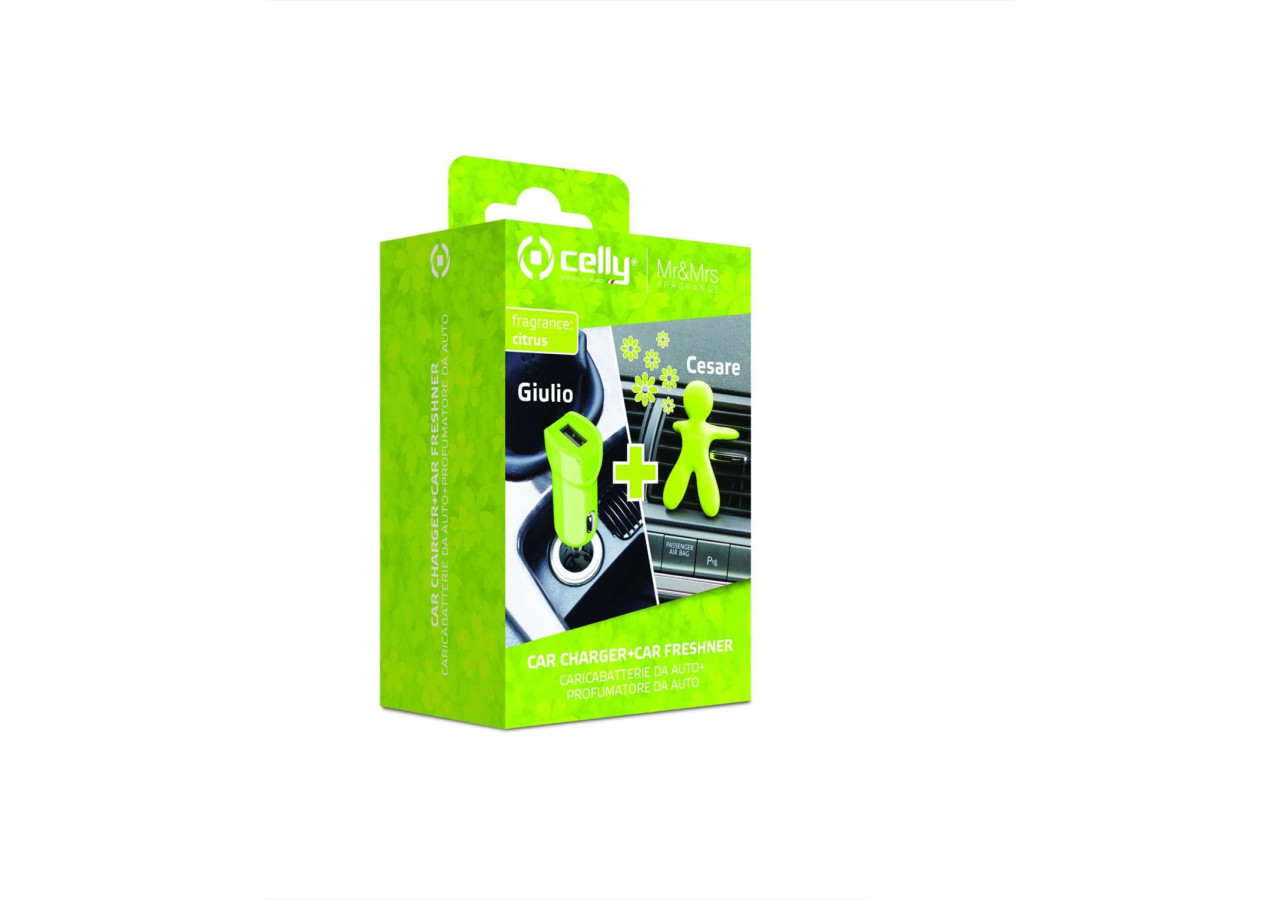 Chargeur de voiture Giulio & Cesare - L'air frais et USB intégré - CE 735304 - Celly