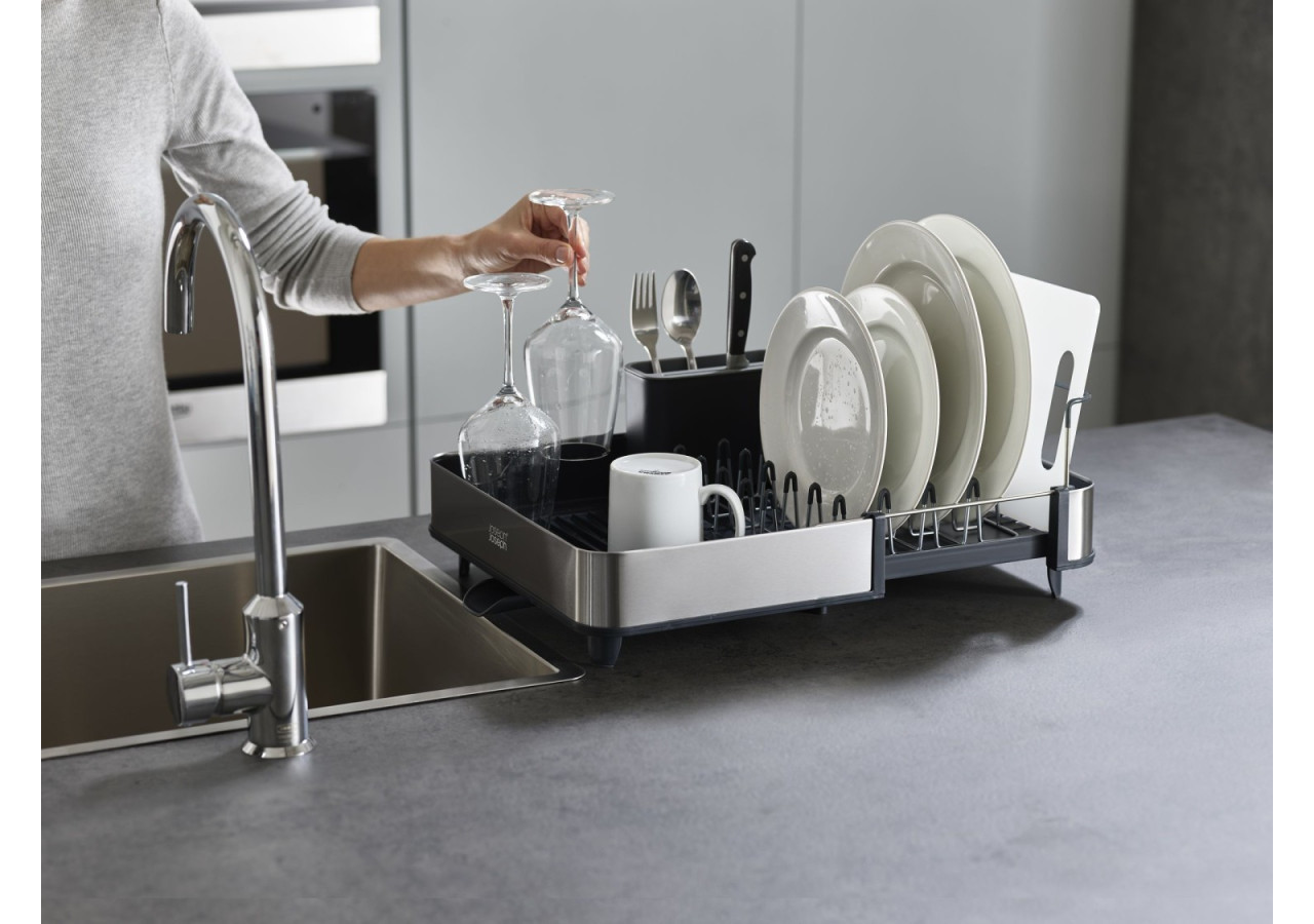 Égouttoir extensible en acier - Pratique et design pour toutes les cuisines - JJ 001891 - Joseph Joseph