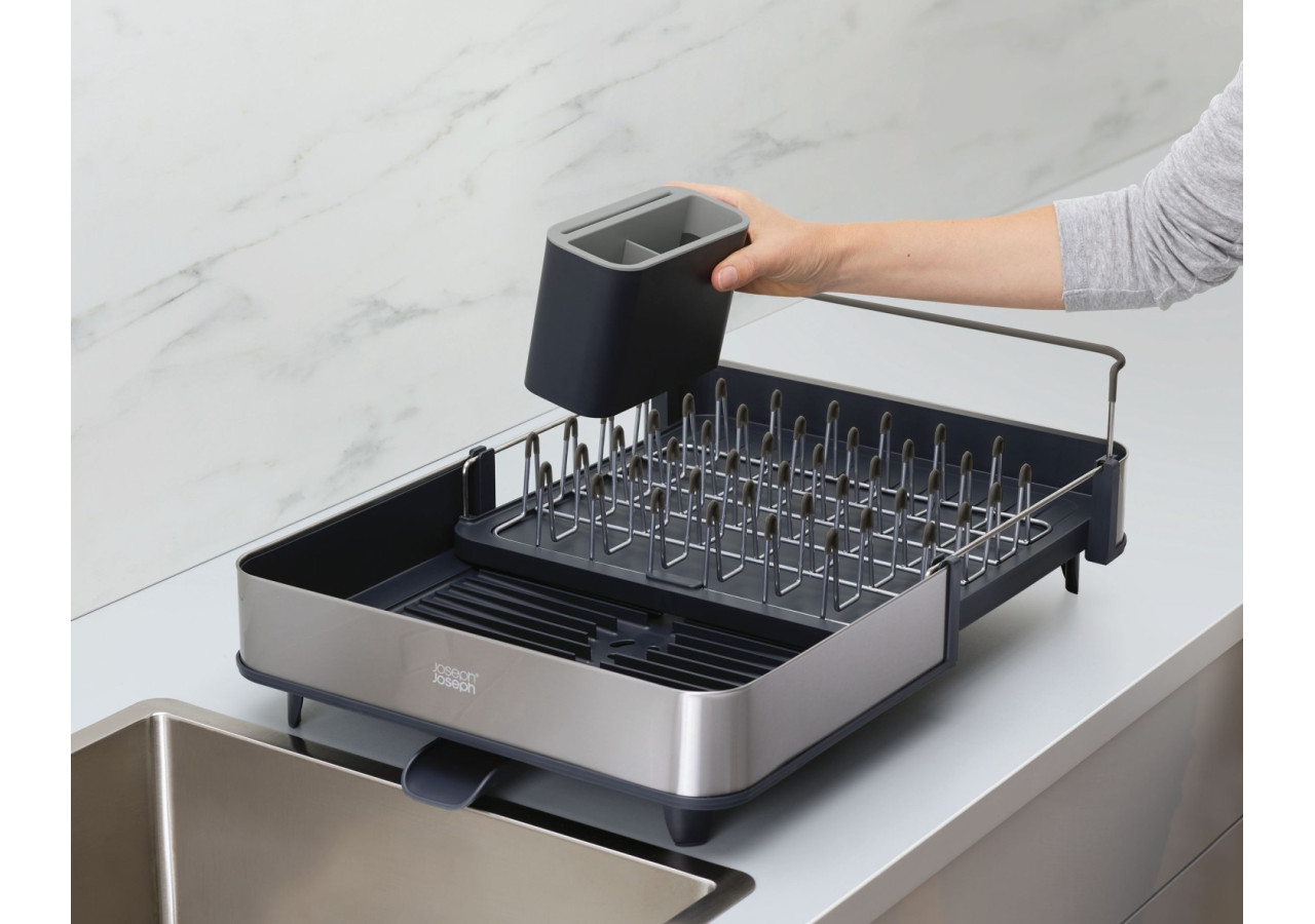 Égouttoir extensible en acier - Pratique et design pour toutes les cuisines - JJ 001891 - Joseph Joseph
