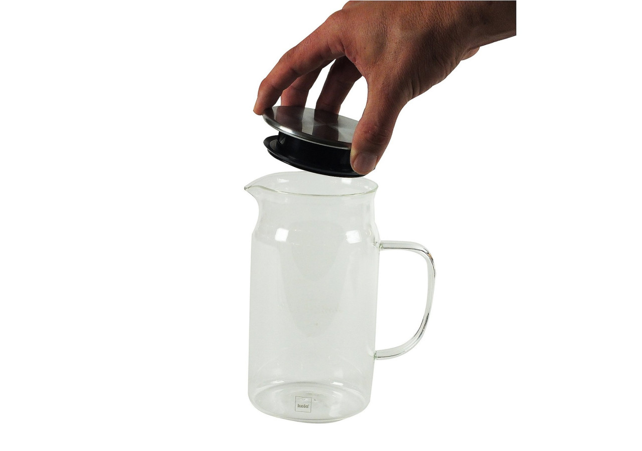 Carafe à jus Sapkan - Verre 1,6L avec couvercle en inox - KE 113987 - Kela Keuken
