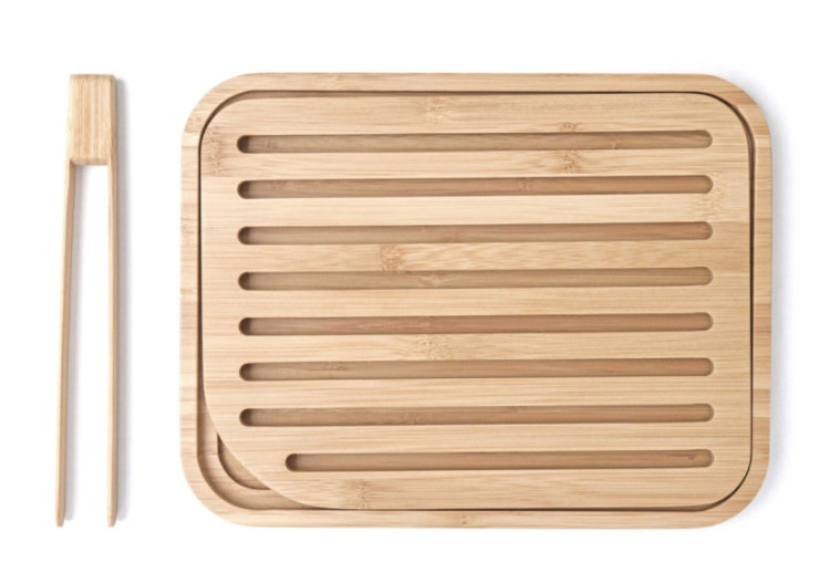 Planche à pain Bamboe - 26x20 cm avec pince à pain - PE 811550 - Pebbly