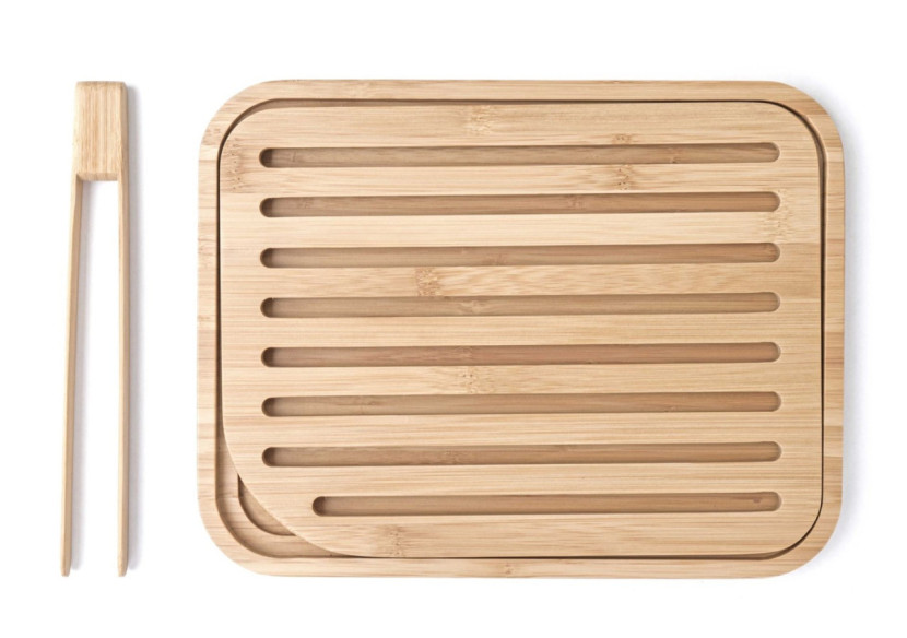 Planche à pain Bamboe - 26x20 cm avec pince à pain - PE 811550 - Pebbly Planche à pain Bamboe - 26x20 cm avec pince à pain - PE 811550 - Pebbly