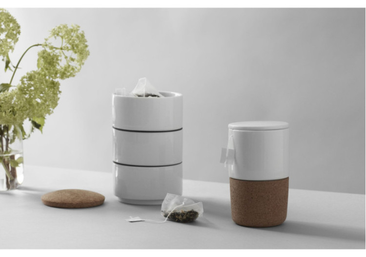 Bocal à Thé Cortica - En porcelaine et liège - VI 783458 - Viva 2