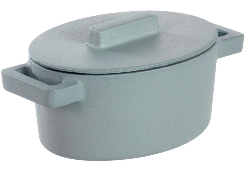 Braadpan Terra.Cotto - Gietijzer Ovale avec couvercle, 13x10 cm - SA 925603 - Sambonet
