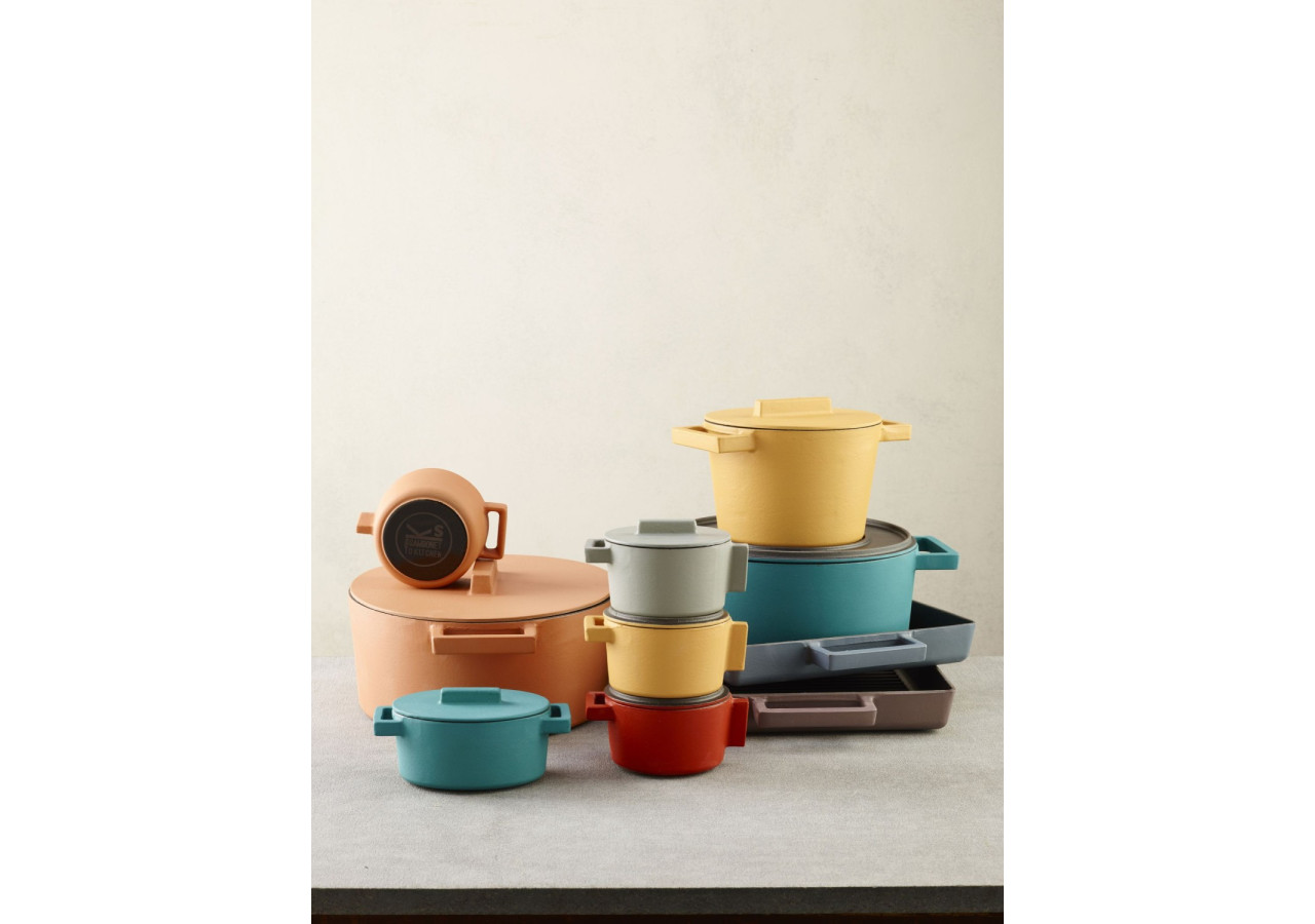 Braadpan Terra.Cotto - Gietijzer Ovale avec couvercle, 13x10 cm - SA 925603 - Sambonet