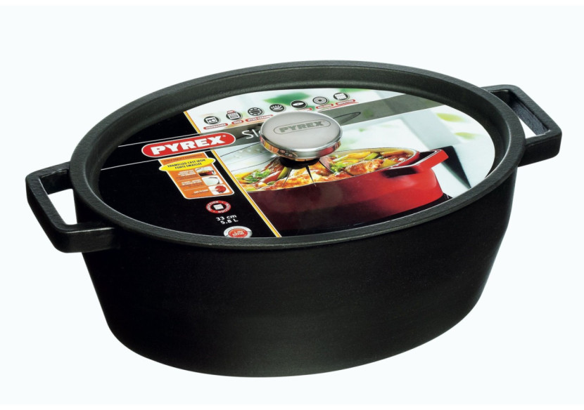 Braadpan Slowcook Ovale - Gietijzer, 5,8 litres - PY 266833 - Pyrex