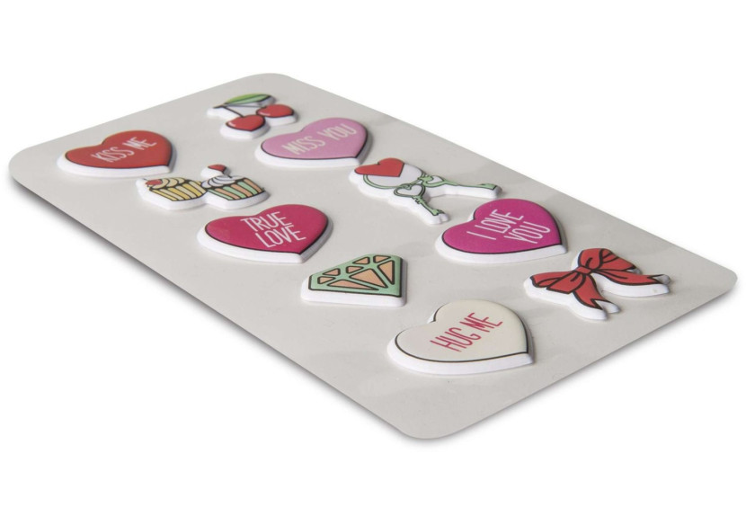 Autocollants Coeur 3D - Pour smartphone, PC et tablette - CE 739661 - Celly