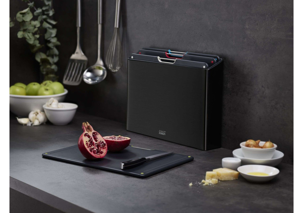 Set de 4 planches à découper Folio - Acier Carbon Black - JJ 001204 - Joseph Joseph