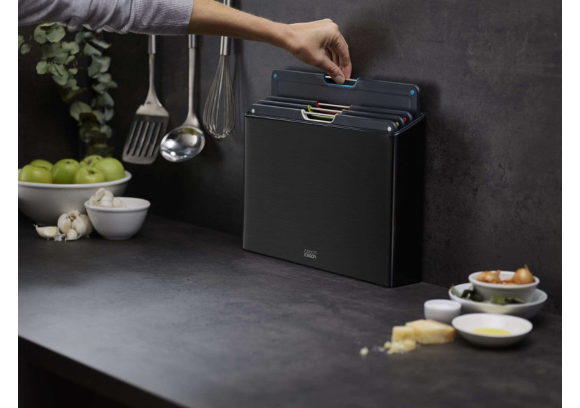 Set de 4 planches à découper Folio - Acier Carbon Black - JJ 001204 - Joseph Joseph Set de 4 planches à découper Folio - Acier Carbon Black - JJ 001204 - Joseph Joseph