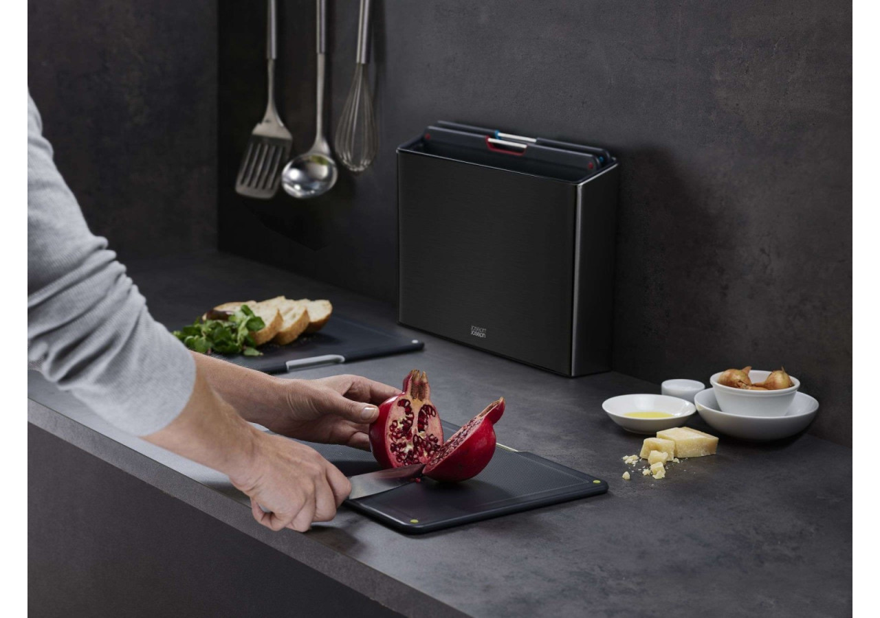 Set de 4 planches à découper Folio - Acier Carbon Black - JJ 001204 - Joseph Joseph