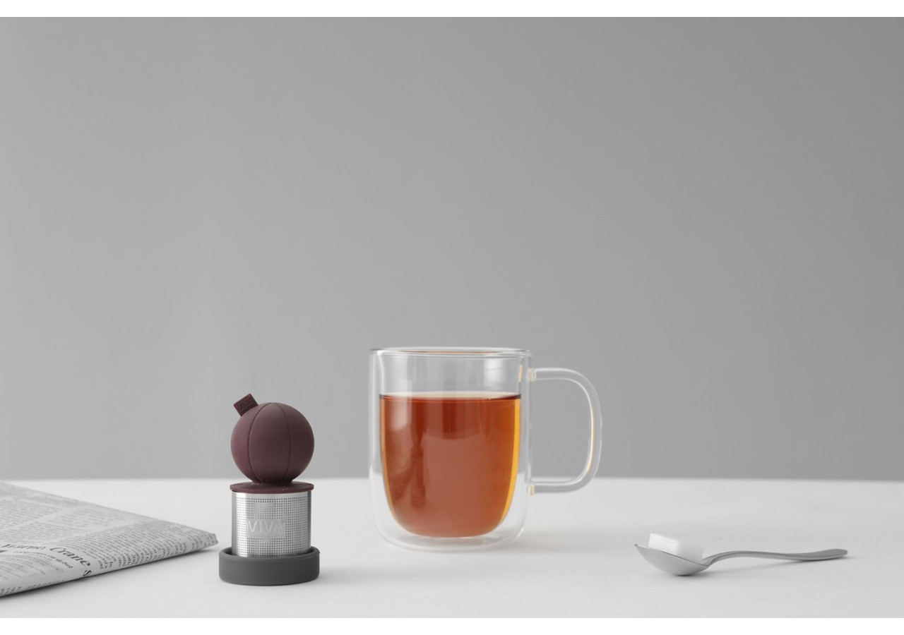 Filtre à thé flottant Infusion - Acier inoxydable et silicone - VI 776405 - Viva