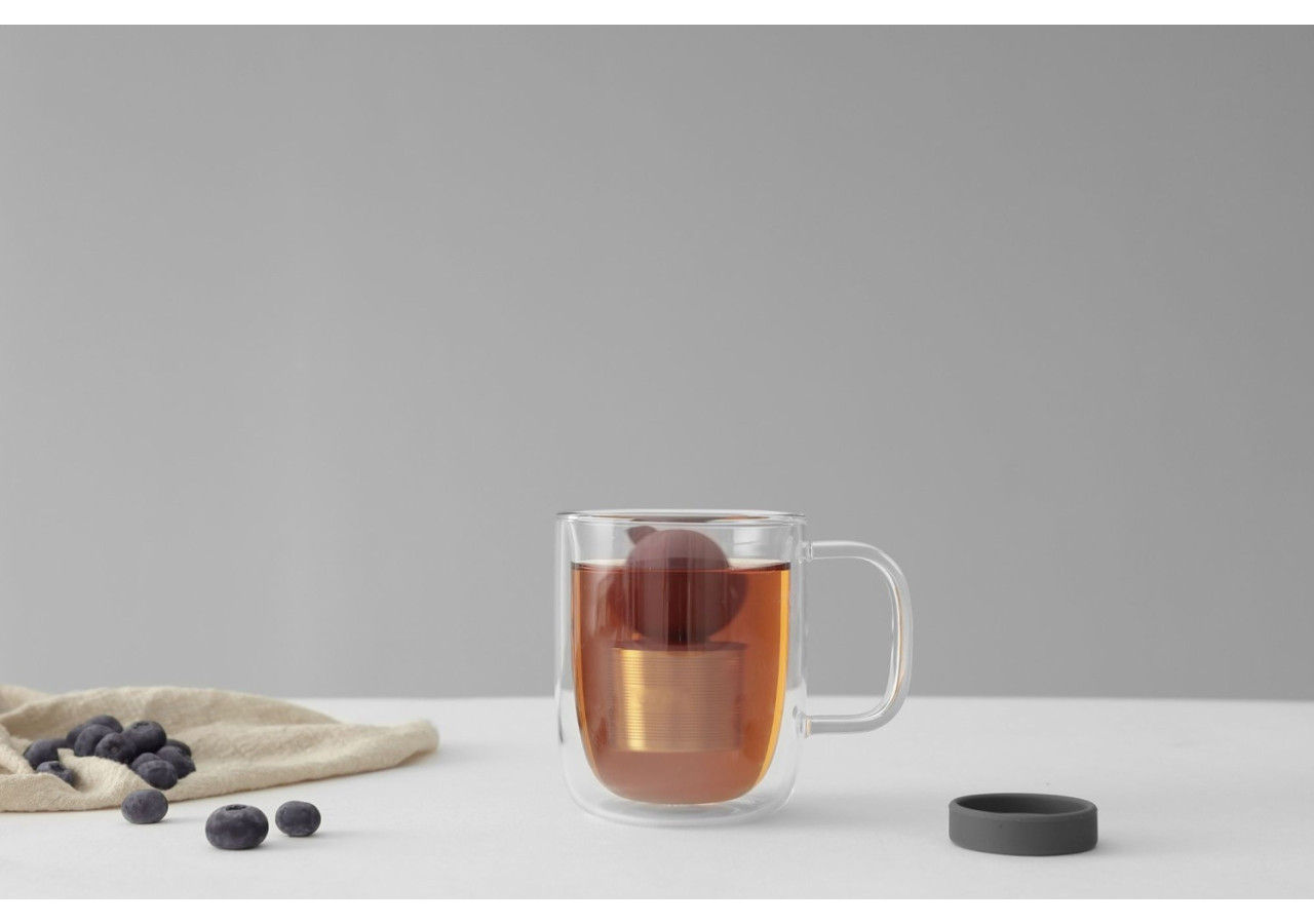 Filtre à thé flottant Infusion - Acier inoxydable et silicone - VI 776405 - Viva